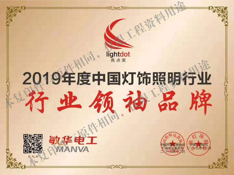 2019年行業(yè)領袖品牌